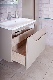 Бриклаер Тумба с раковиной Брайтон 80 (Mario) глиняный серый – фотография-3